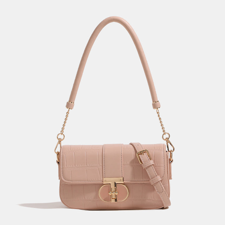 Crocodile-Embossed Crossbody Handbag Bowlift