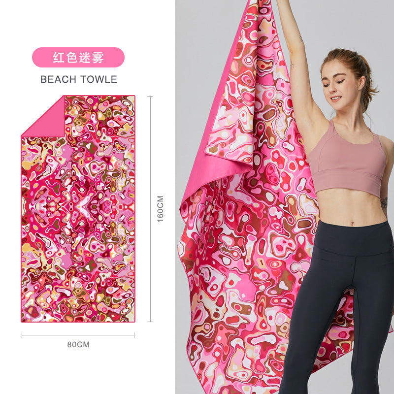 Large beach towel with colorful pattern Bowlift