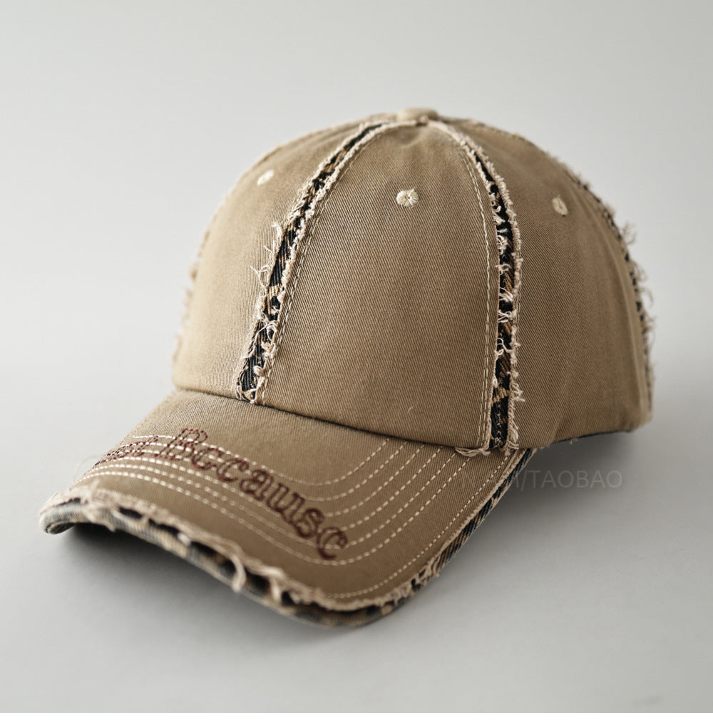 Men's Distressed Vintage-Inspired Baseball Cap Bowlift