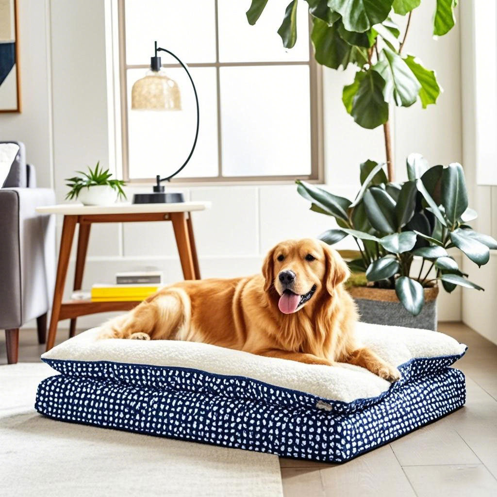 Memory Foam Dog Bed with Anti-Slip Base