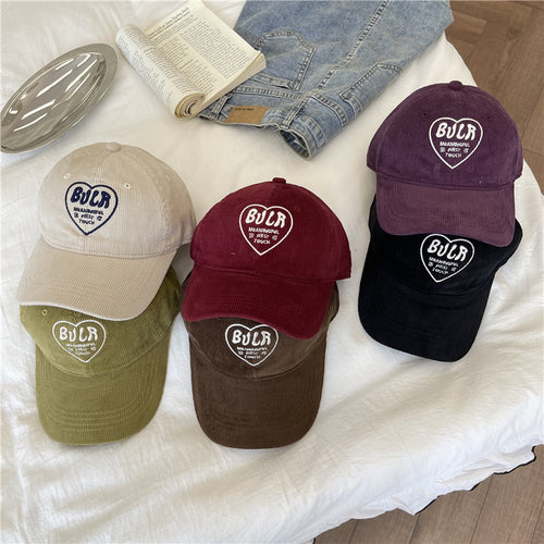 Women's Textured Corduroy Baseball Cap Bowlift