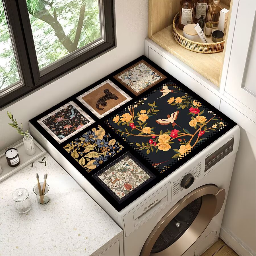Wildlife-Themed Laundry Room Mat Bowlift