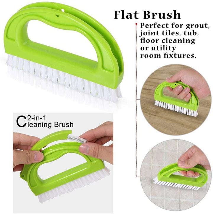 Multi-purpose heavy-duty scrub brush set with ergonomic handle and detail brushes Bowlift