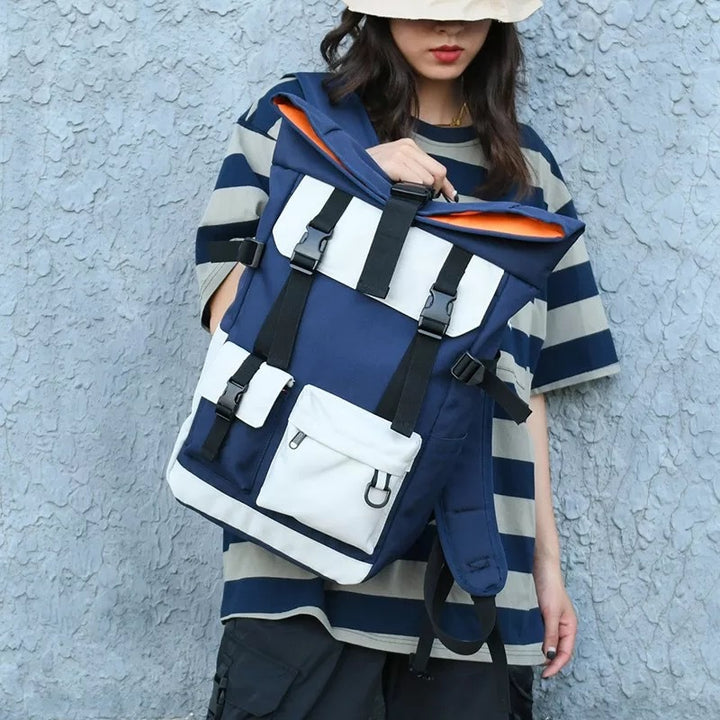 Modern rolltop backpack with multifunctional exterior pockets Bowlift