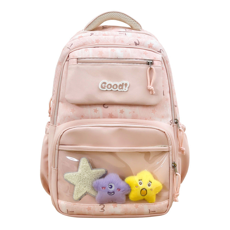 Children's Starry Print School Backpack Bowlift