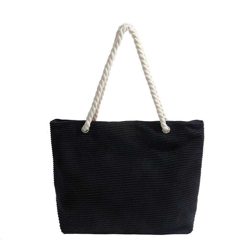 Stylish Textured Beach Tote Bowlift