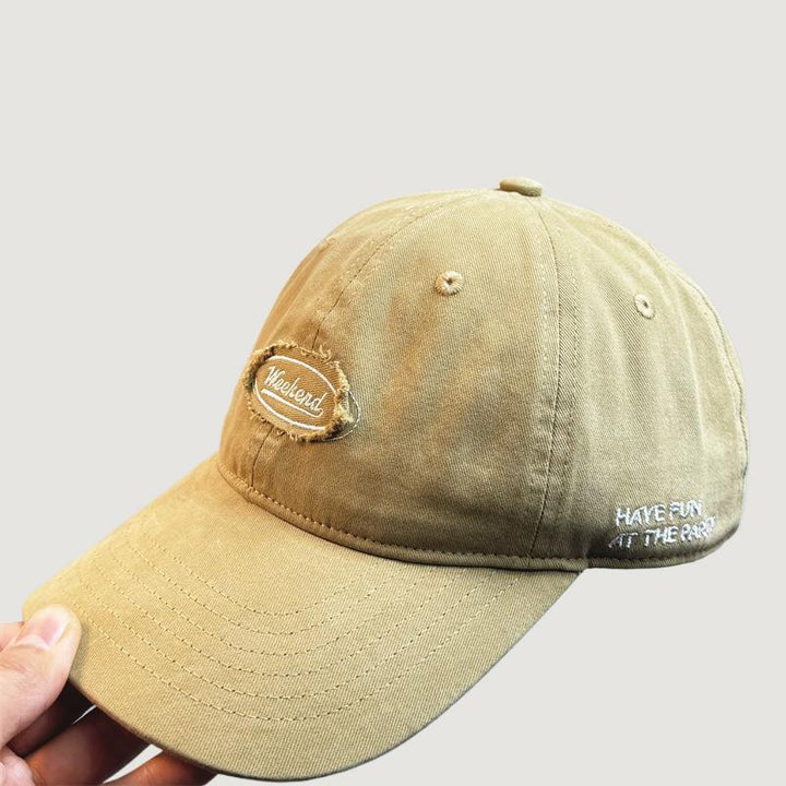 Men's Casual Distressed Embroidered Baseball Cap Bowlift