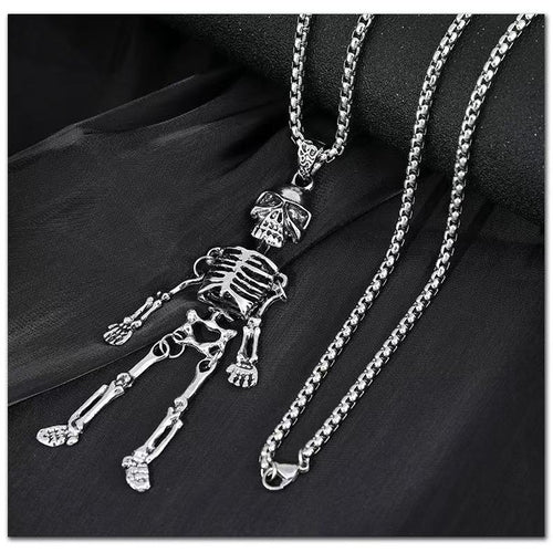 Skeleton Pendant Necklace Bowlift