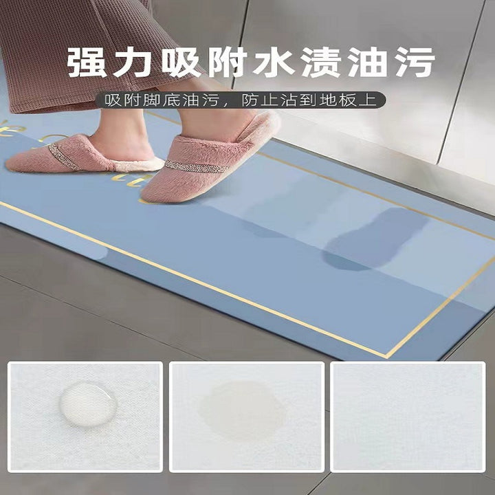 Soft Print Abstract Marble Bath Mat Bowlift
