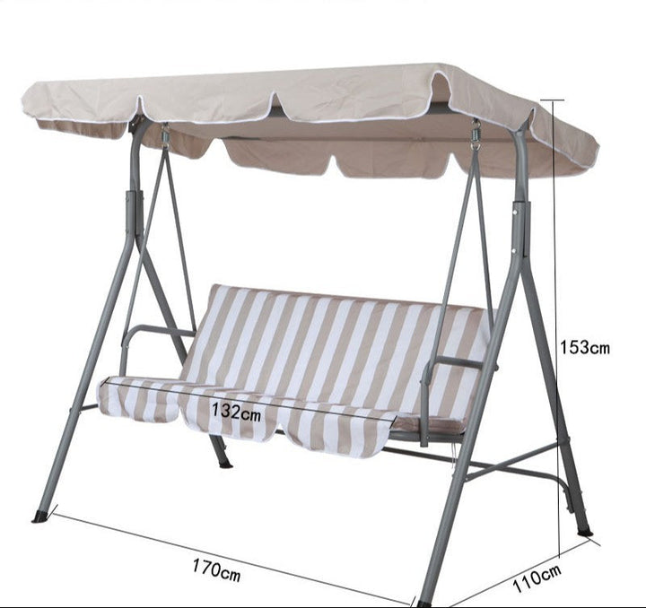 Roomy outdoor canopy swing bench with adjustable canopy Bowlift