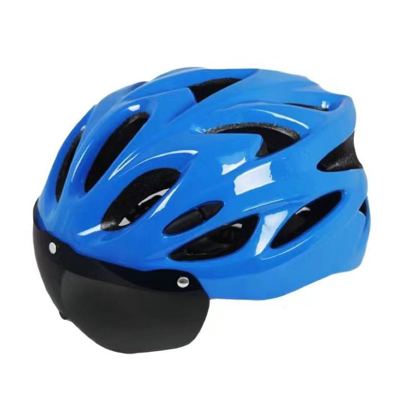 Bicycle helmet with integrated sun visor and optimal ventilation Bowlift