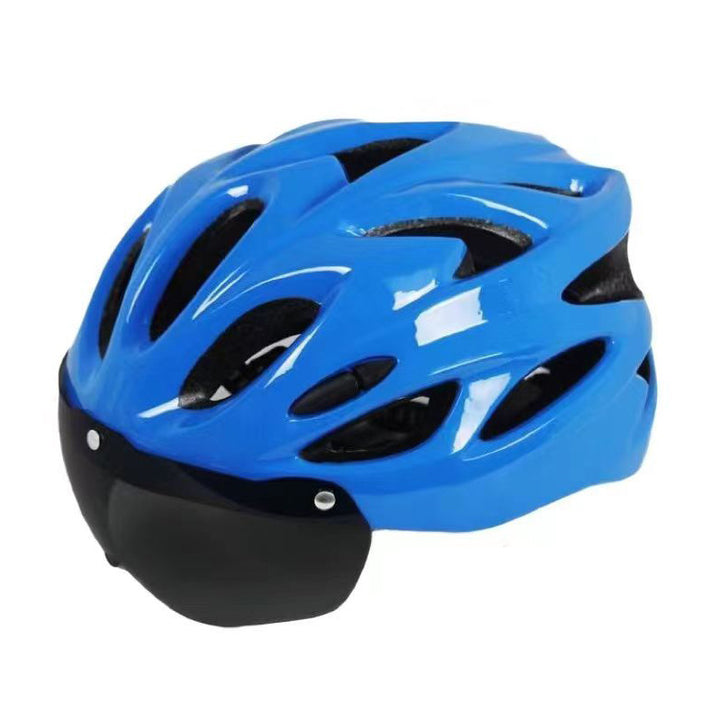 Bicycle helmet with integrated sun visor and optimal ventilation Bowlift