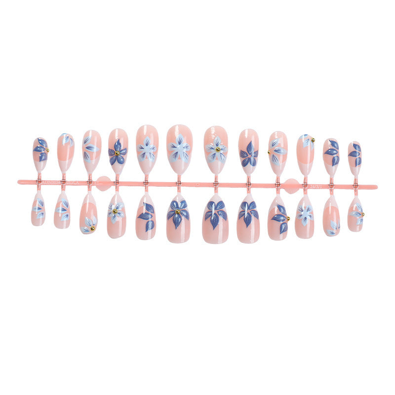 Floral-Embellished Stiletto Press-On Nails Bowlift