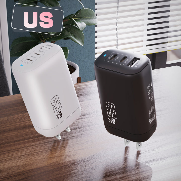 High-power GaN USB-C multiport fast charger with UK plug Bowlift