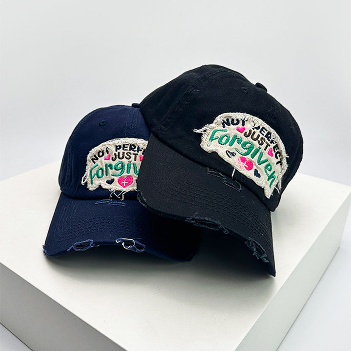 Women's Distressed Cotton Inspirational Baseball Cap Bowlift