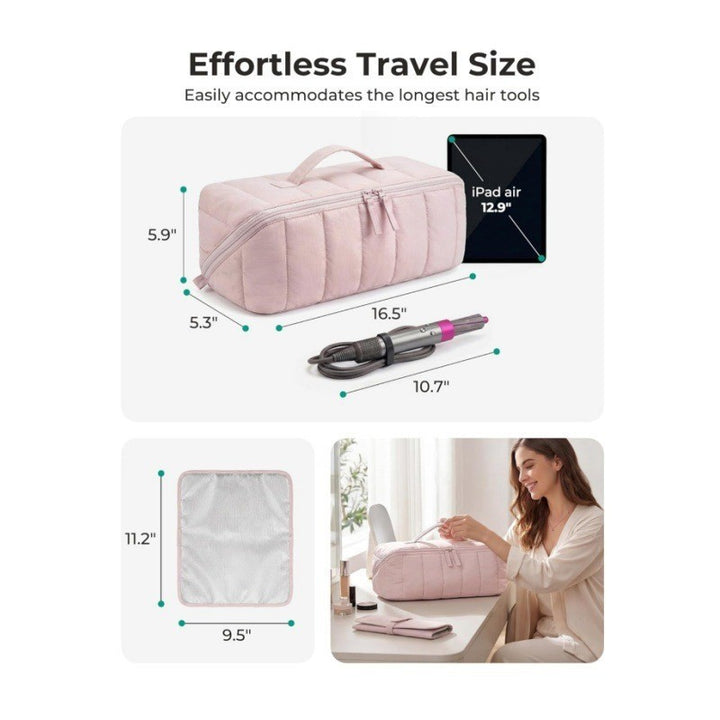 Padded cosmetic bag with organizer Bowlift