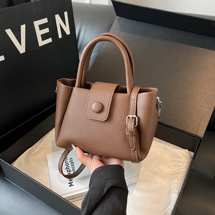 Compact Textured Handbag Bowlift