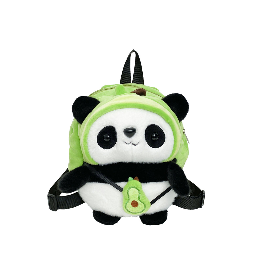 Plush backpack with panda design Bowlift
