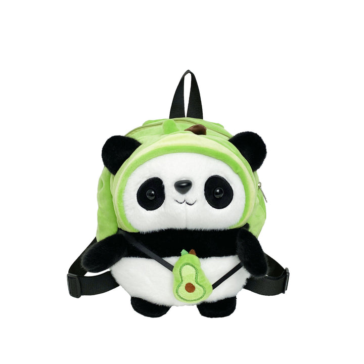 Plush backpack with panda design Bowlift