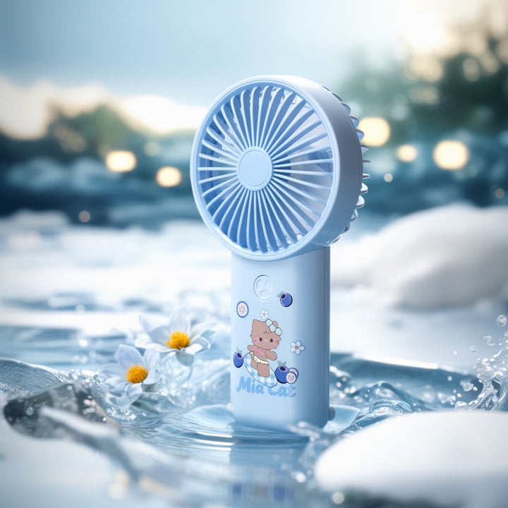 Portable Cartoon-Themed Cooling Hand Fan Bowlift