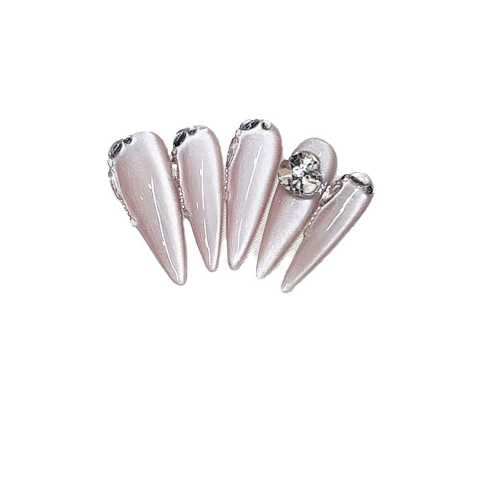 Elegant Stiletto Press-On Nail Set Bowlift