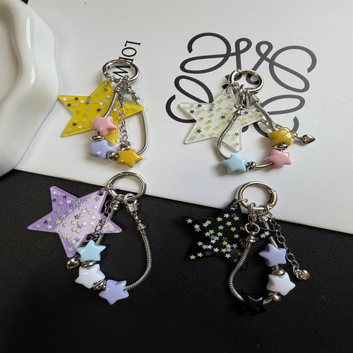Star-Themed Charm Keychain Bowlift