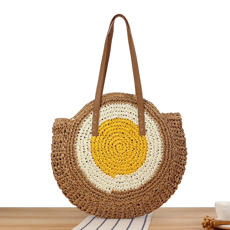 Round straw bag Bowlift