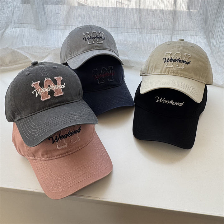 Women's Casual Embroidered Cotton Cap Bowlift
