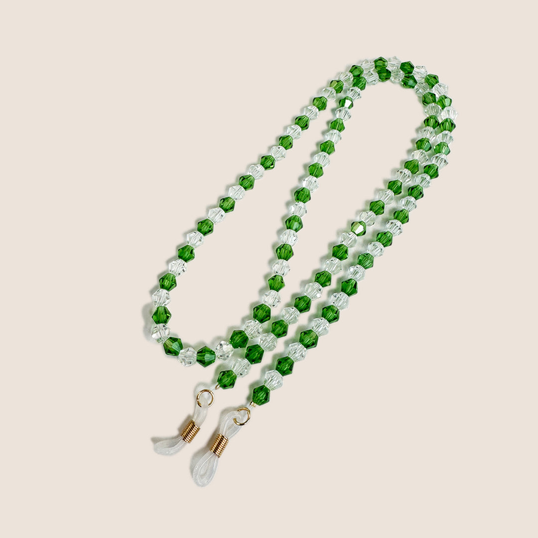 Beaded Eyewear Chain with Clear Tips Bowlift