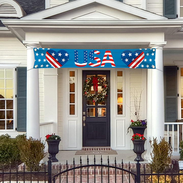 Unisex garden banner with patriotic design by Bowlift
