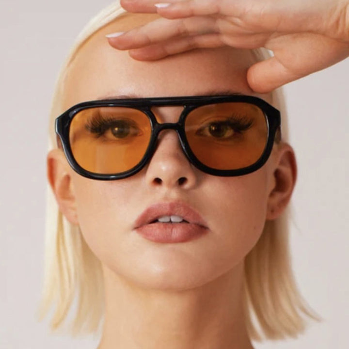 Women's fashionable sports sunglasses with wide, flexible frame Bowlift