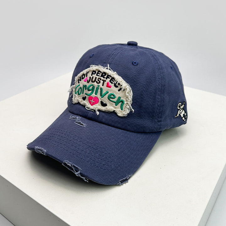 Women's Distressed Cotton Inspirational Baseball Cap Bowlift