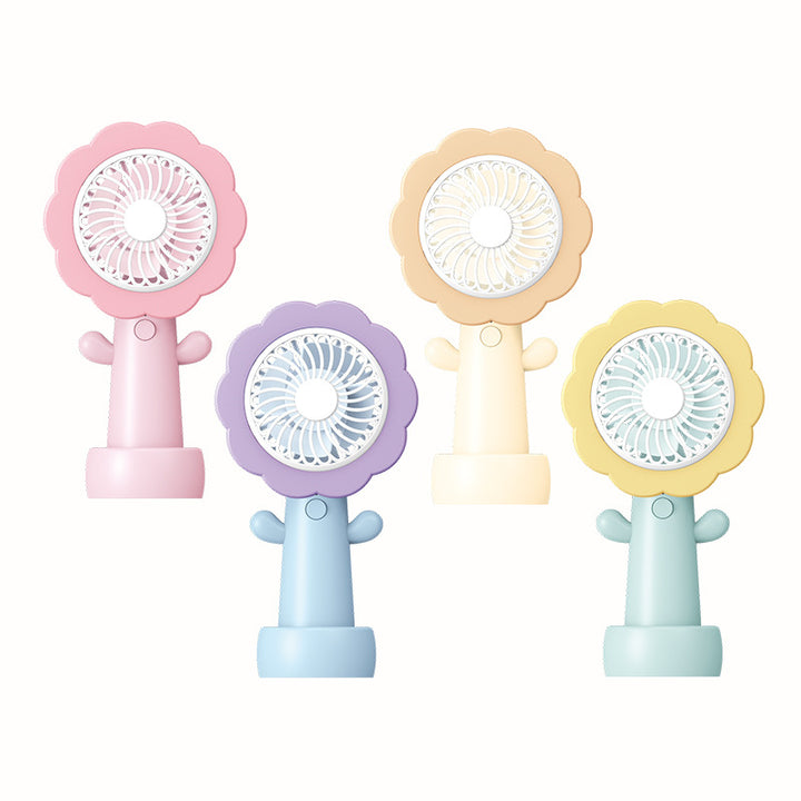 Flower-Shaped Handheld Cooling Fan Bowlift