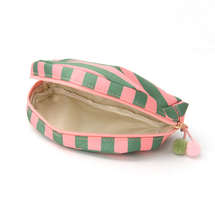 Cosmetic organizer with stylish striped pattern Bowlift