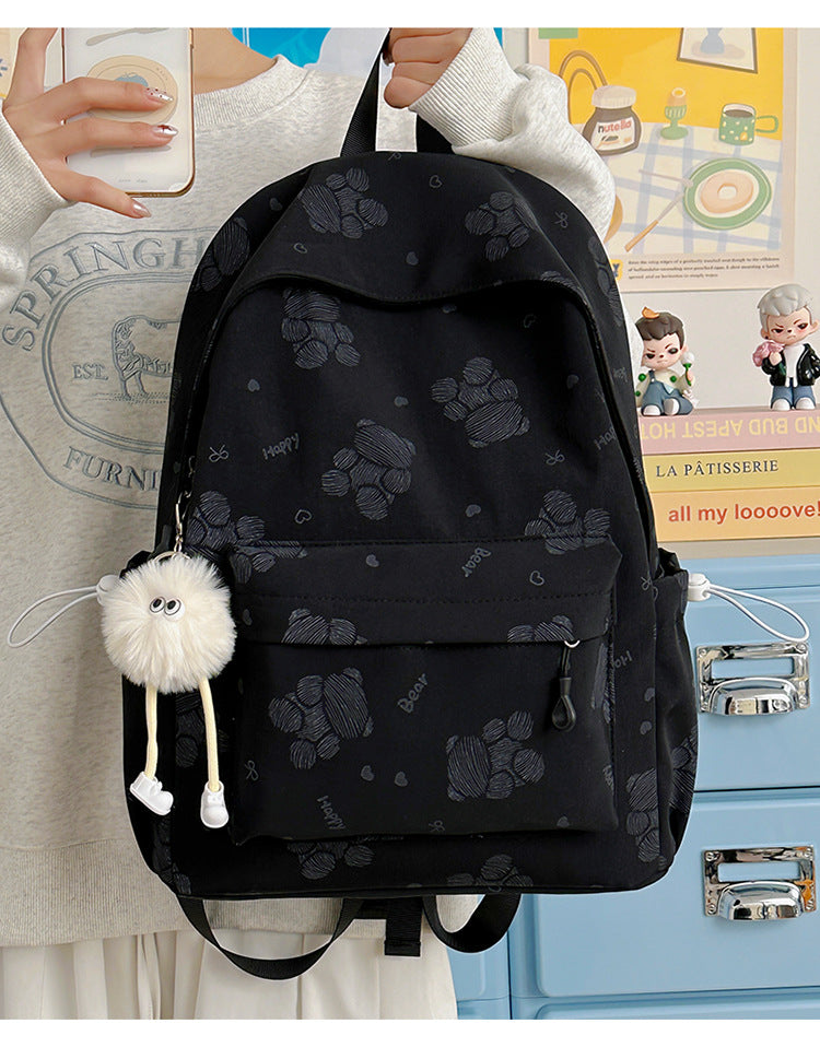 Backpack with Cute Paw Designs and Ergonomic Shoulder Straps Bowlift