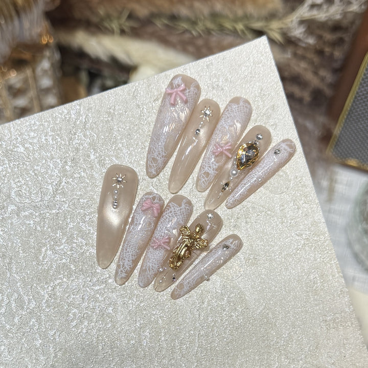 Decorative Press-On Nail Tips Bowlift