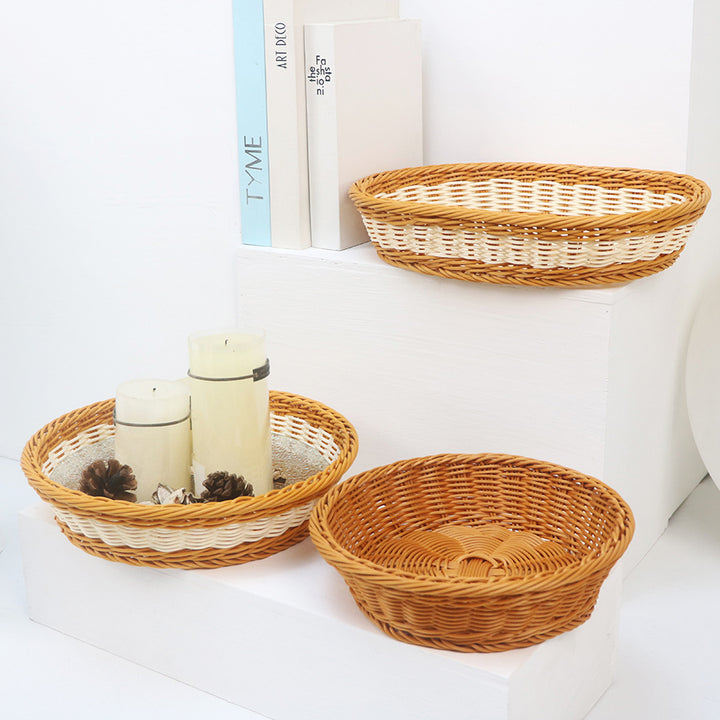 Oval Woven Fruit Storage Bowlift