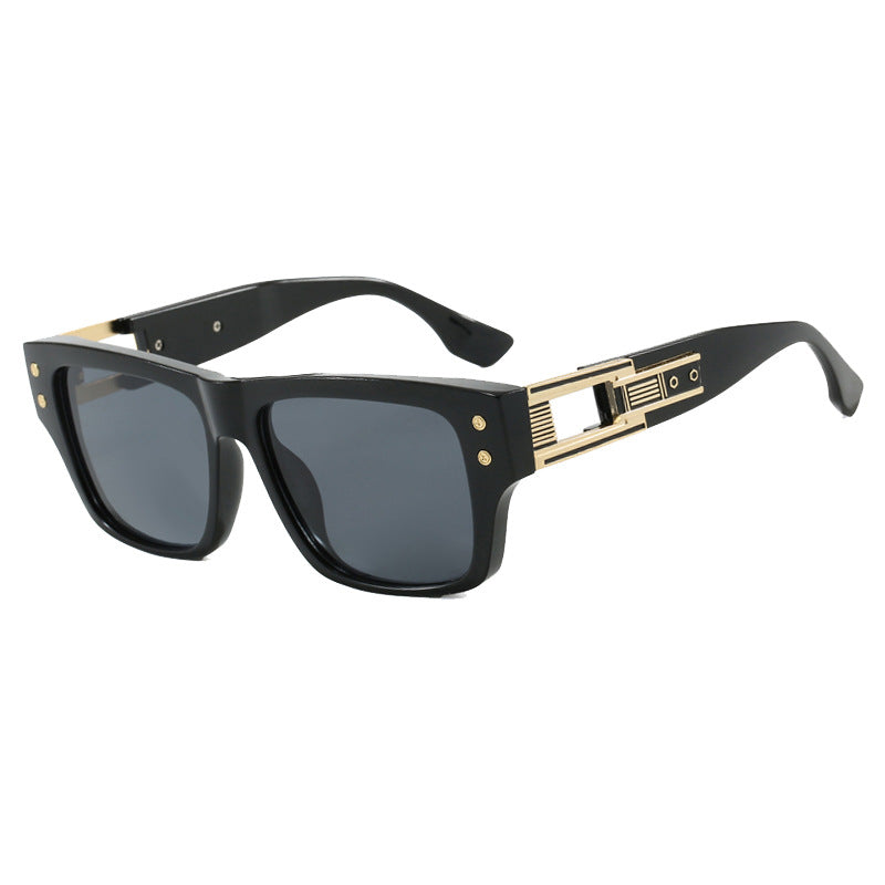Women’s trendy square sunglasses with elegant gold decorative structure Bowlift