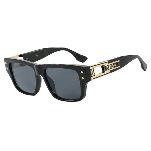 Women’s trendy square sunglasses with elegant gold decorative structure Bowlift