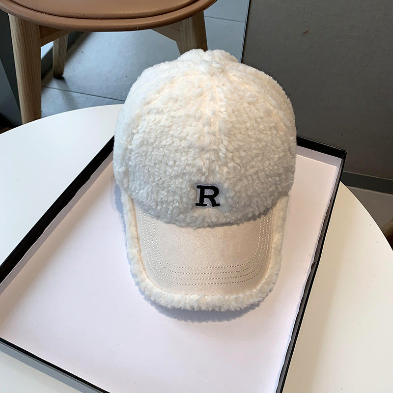Women's Fuzzy Plush Baseball Cap Bowlift