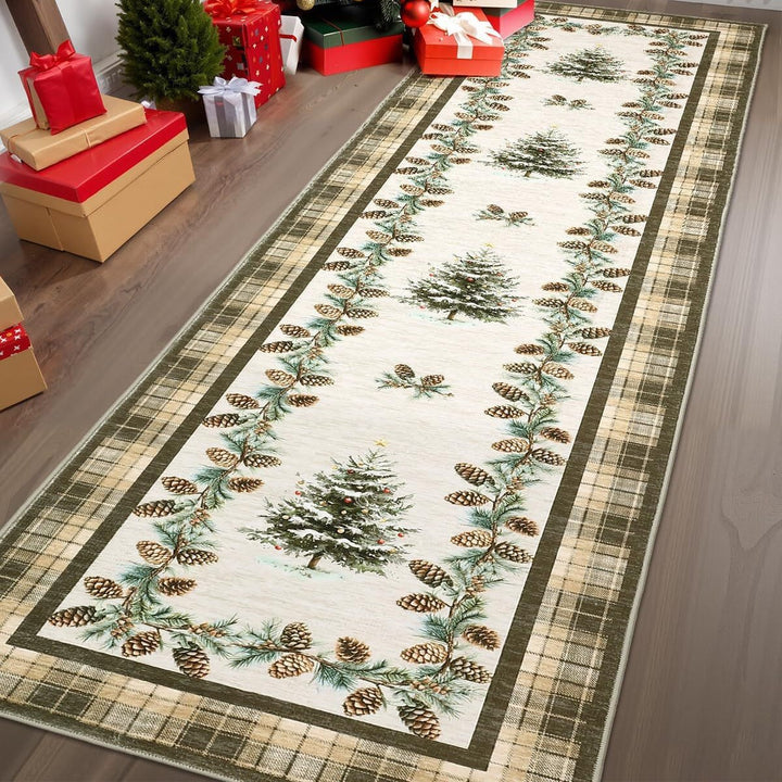 Festive Holiday-Themed Decorative Runner Mat Bowlift