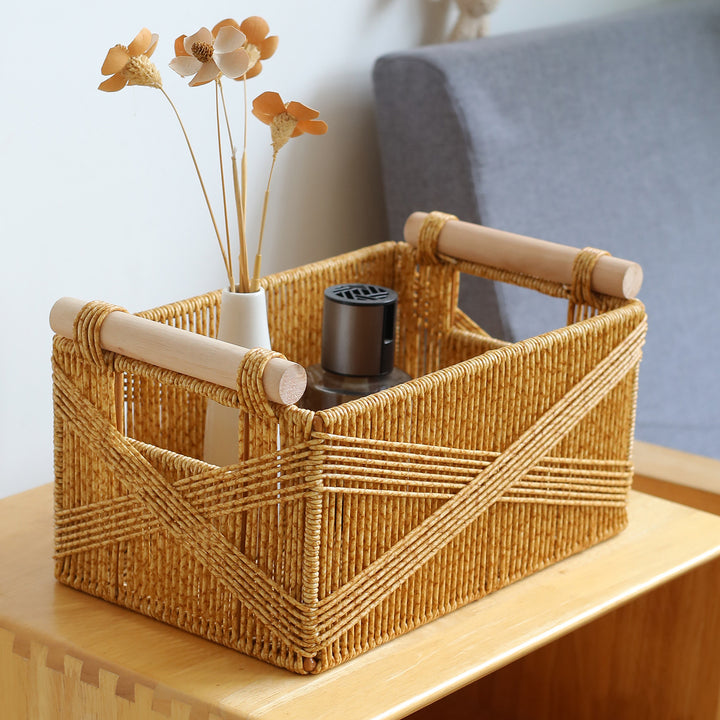 Artisan Crafted Wicker Storage Caddy Bowlift