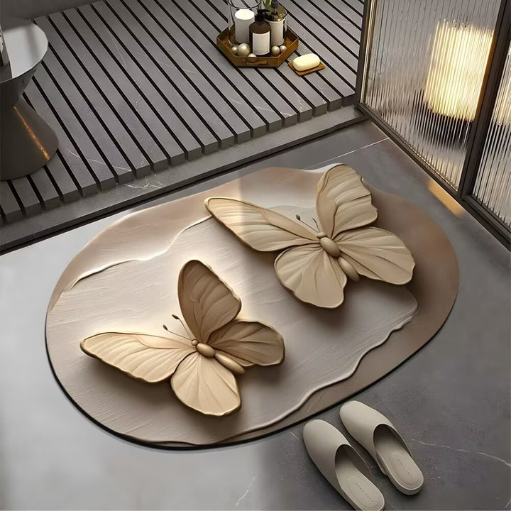 Decorative Butterfly Bath Mat Bowlift