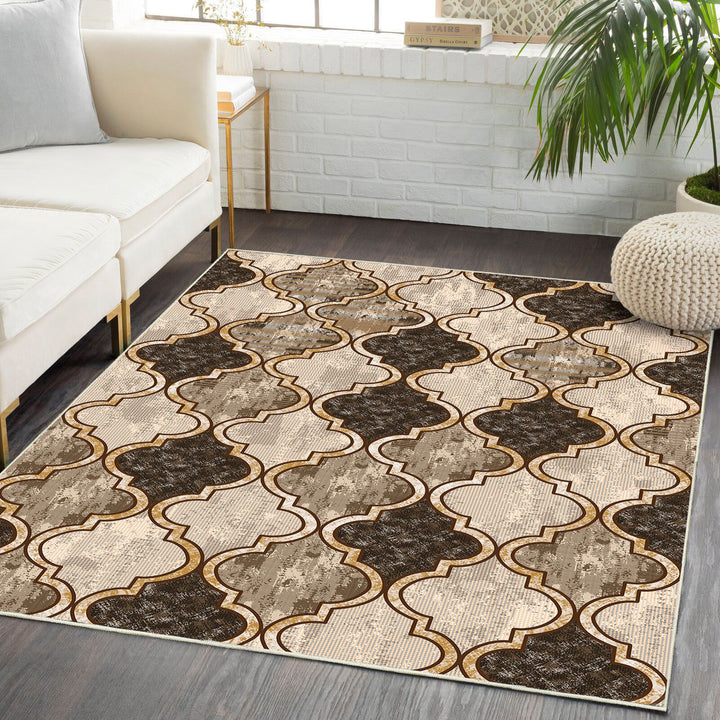 Geometric Pattern Area Rug Bowlift
