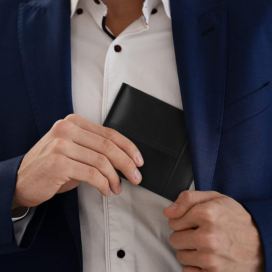 Magnetic Quick-Access Leather Wallet Bowlift
