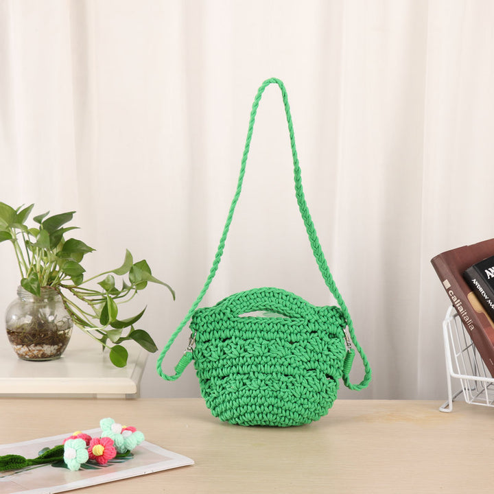Handcrafted shoulder bag with unique knit design Bowlift