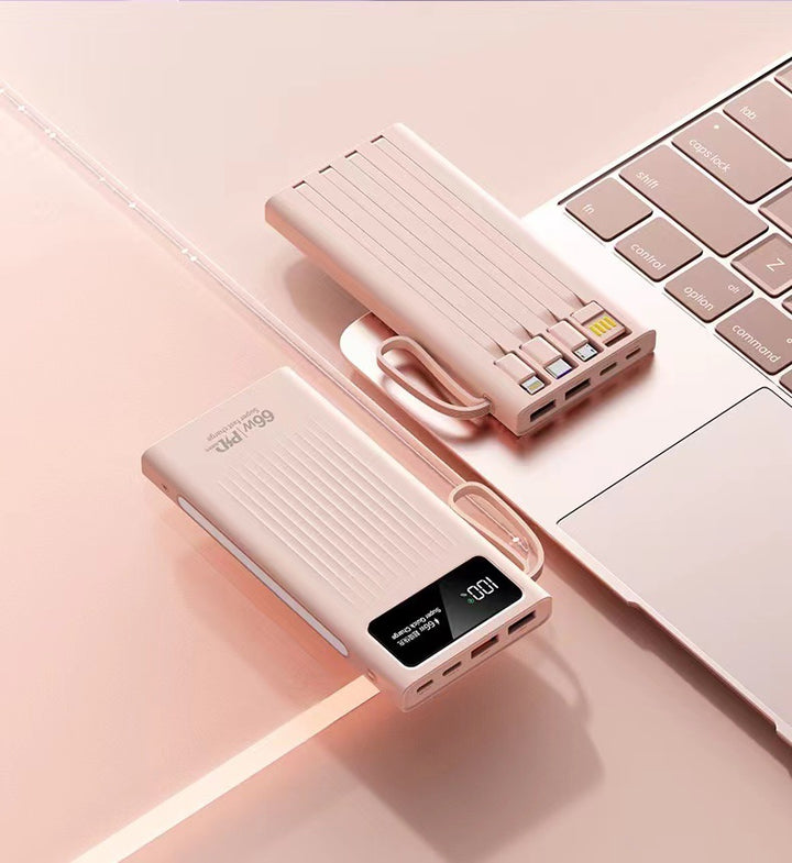 Portable power bank with LCD display and fast charging function Bowlift