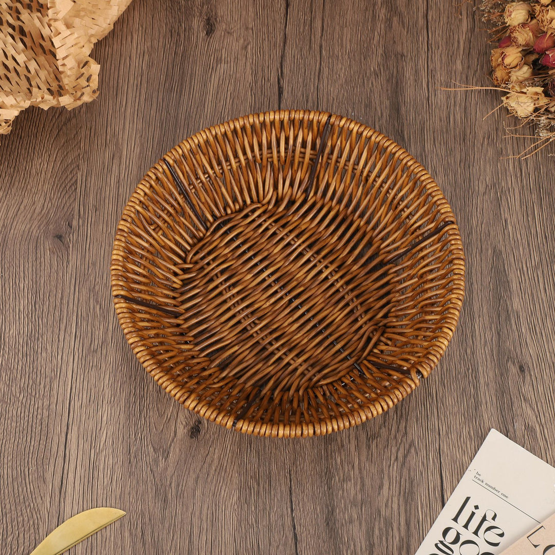 Decorative Wicker Storage Bowl Bowlift