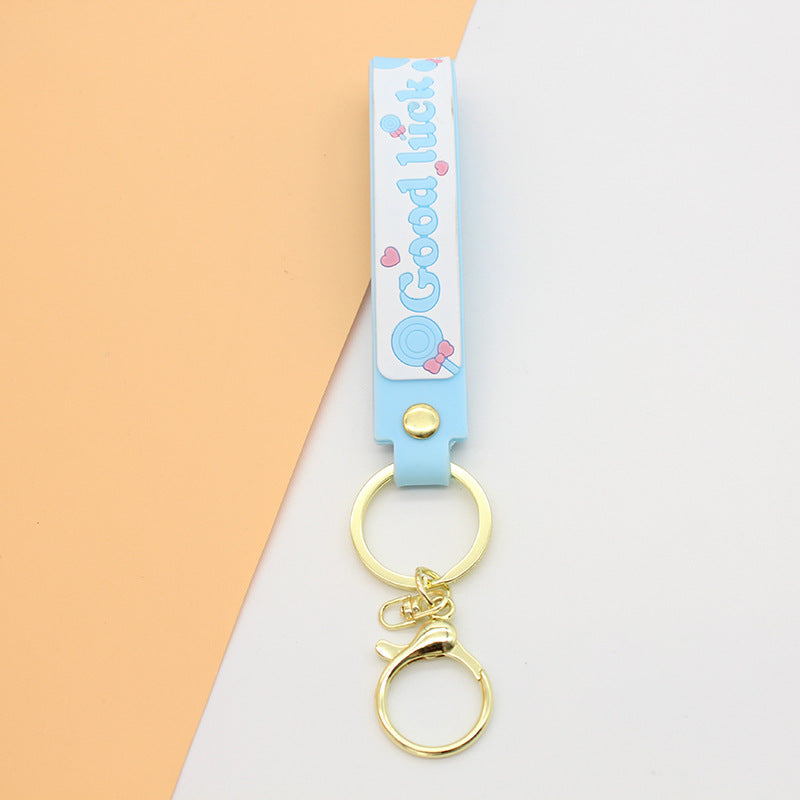 Unisex keychain with motivating lucky saying Bowlift