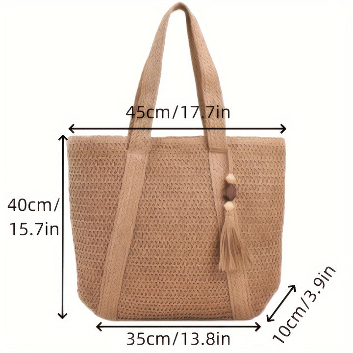 Spacious beach bag with unique woven design Bowlift